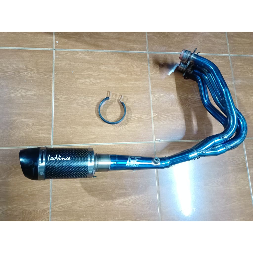 LeoVince GP Corsa Evo short original Italia Fullsistem zx25r header blue zx25r