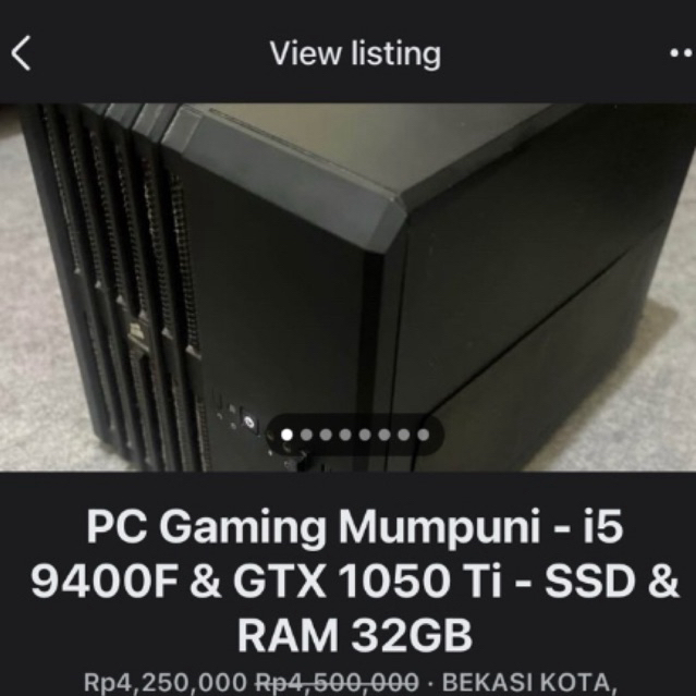 PC Gaming Mumpuni - i5 9400F & GTX 1050 Ti - SSD & RAM 32GB