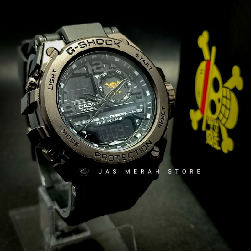 Jam Tangan One Piece X G Shock Full Black Metal 8600 / Jam Tangan One Piece