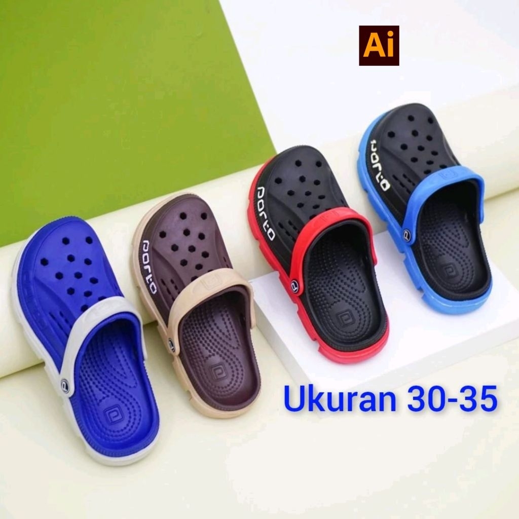 1006B sandal sepatu baim anak asli merek porto size 30-35