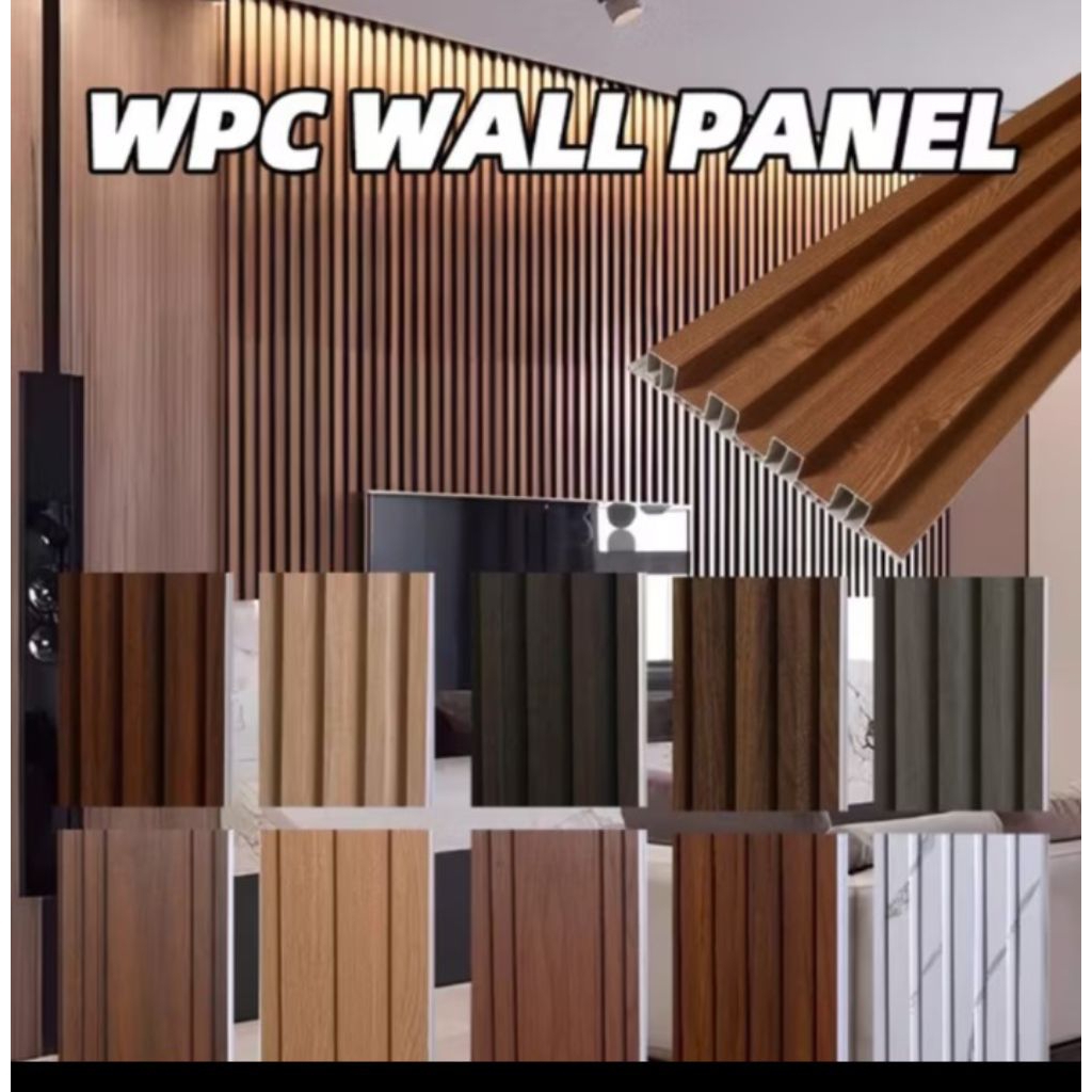PAKET 10 KEPING WPC Wall Panel / WPC wall Panel  WPC Wood Panel / Wpc wall panel outdoor indoor / Wp