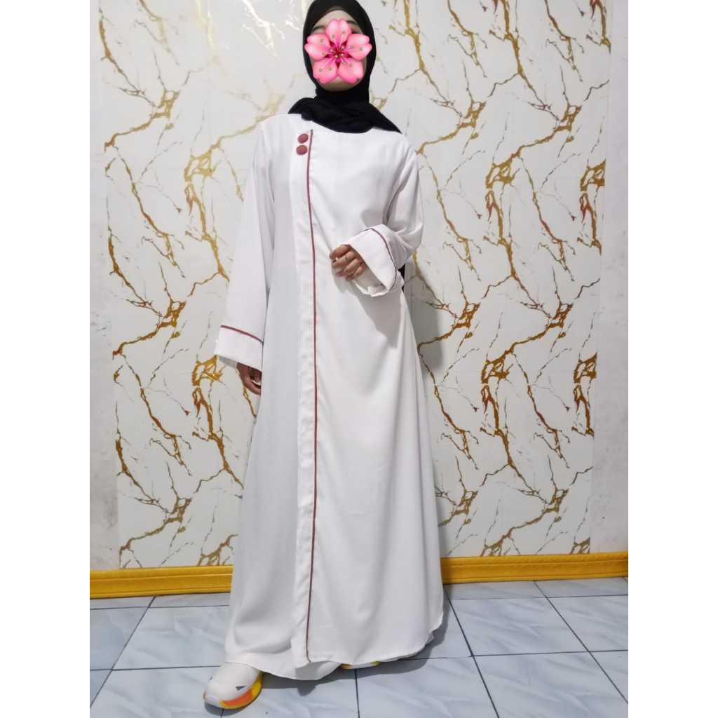 MOZAIK DRESS BEST SELLER FASHION MUSLIMAH GAMIS PUTIH WANITA MUSLIMAH KEKINIAN TERBARU, MODERN, MEWA
