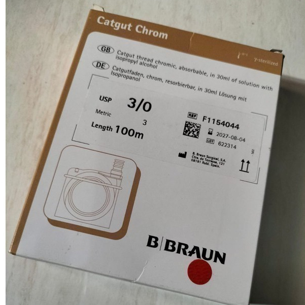 Benang Catgut Roll Chromic 3/0 B Braun 100meter