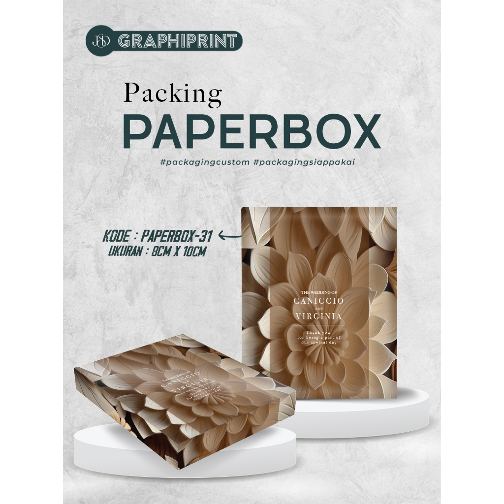 Packaging Souvenir Paper Box Desain Custom | Kemasan Souvenir Dompet Kartu Card Holder