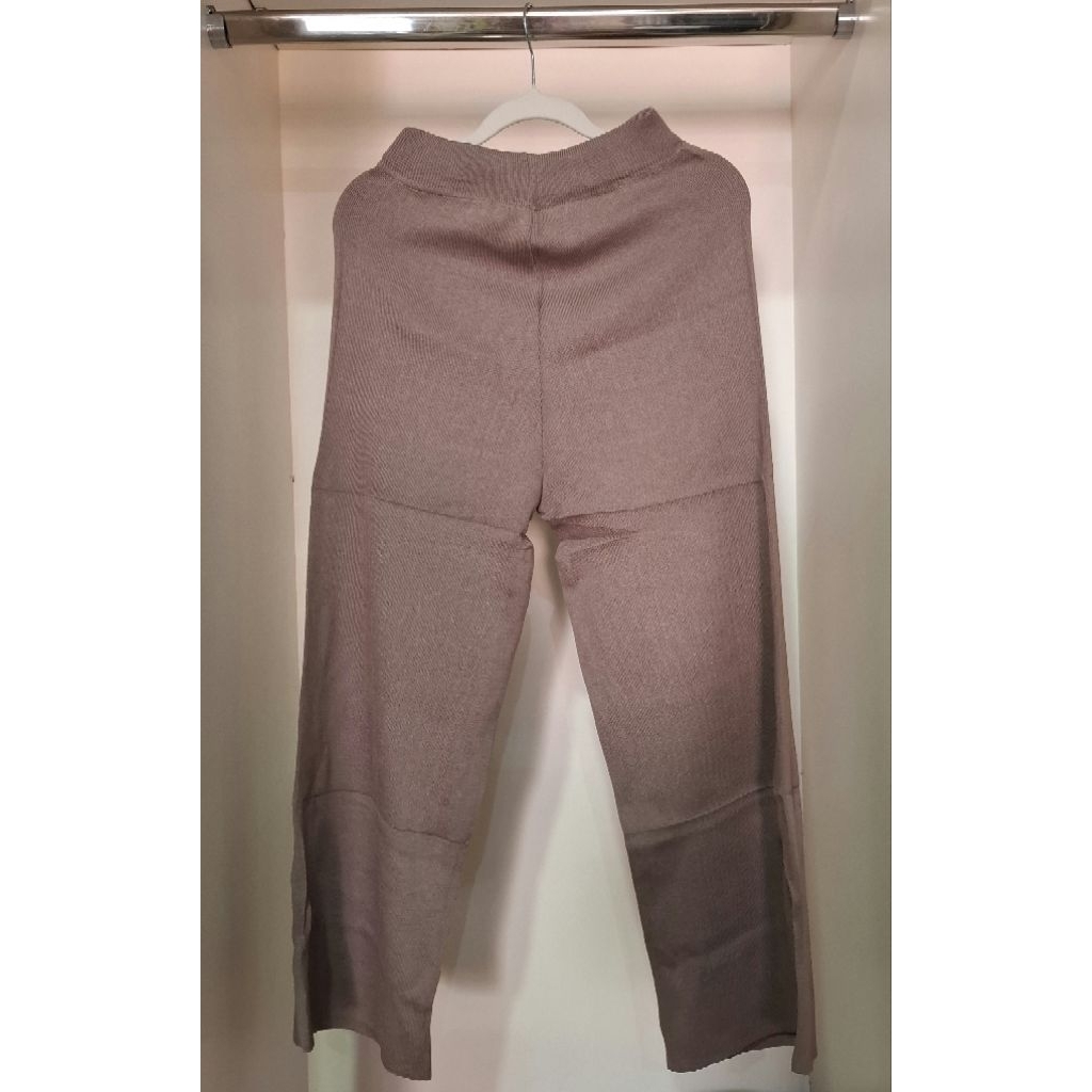 CELANA PANJANG KULOT KNIT WARNA KHAKI NEW READY STOCK