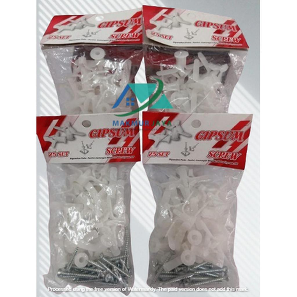 Fisher Gypsum Termasuk Skrup Isi 25 Pcs / Gypsum Fisher