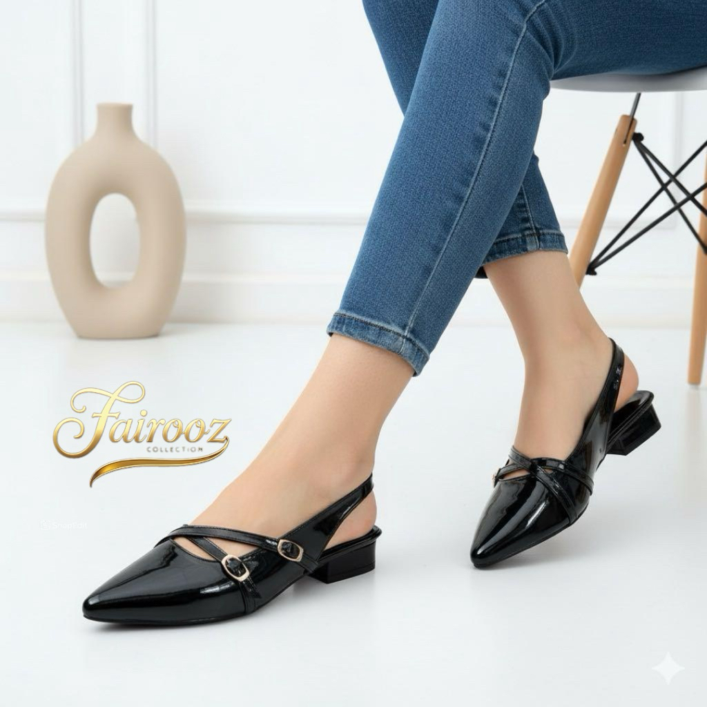 Fairooz - Sandal Selop Wanita Terbaru Hak 3cm / Sandal Selop Wanita Kekinian SR-01