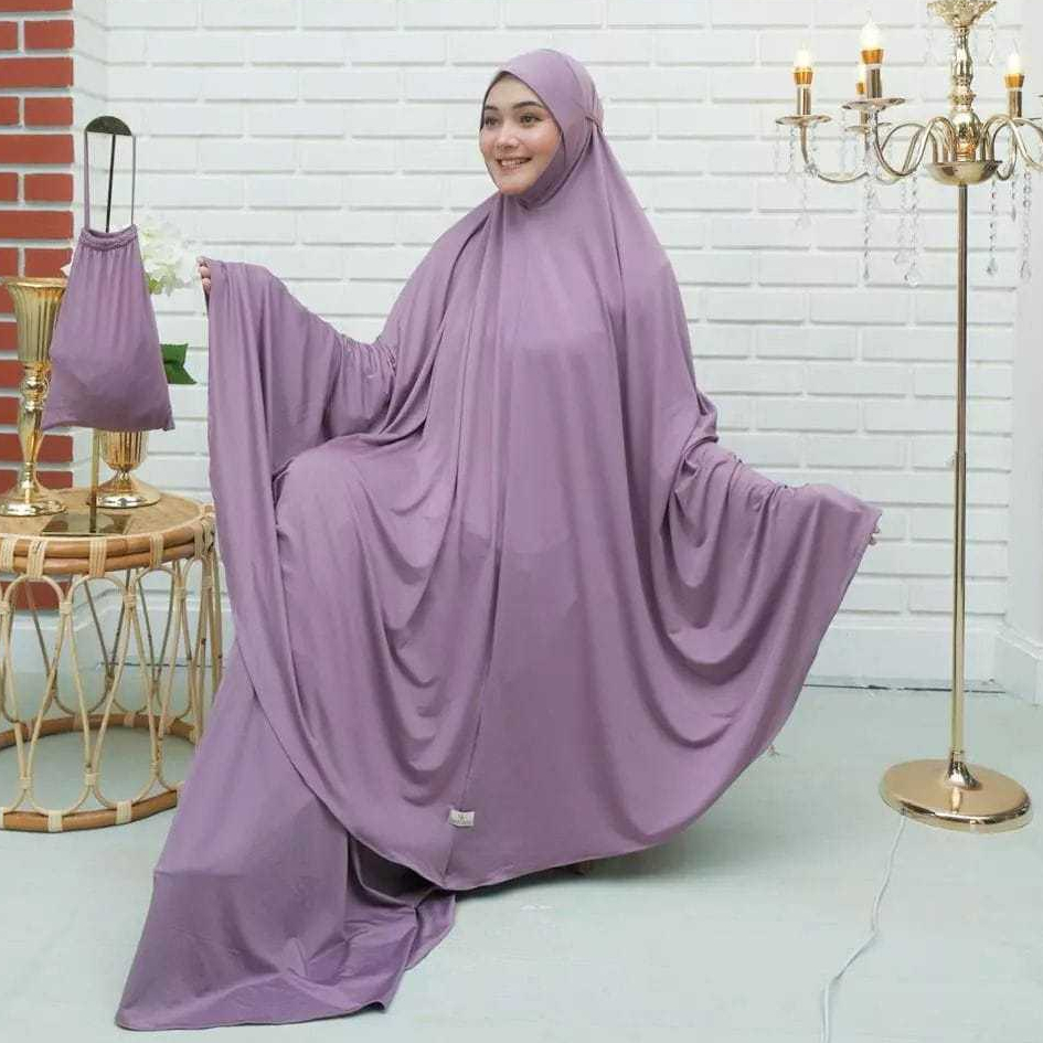 Mukena Dewasa Jersey Premium Jumbo Mukena Malaysia