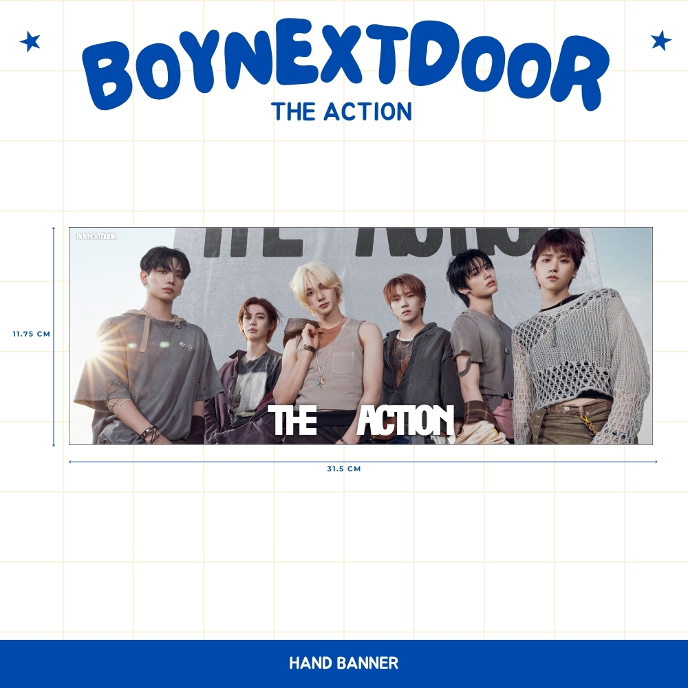 HAND BANNER BOY NEXT DOOR THE ACTION HANDBANNER KPOP UNOFFICIAL JAEHYUN SUNGHO TAESAN LEEHAN WOONHAK