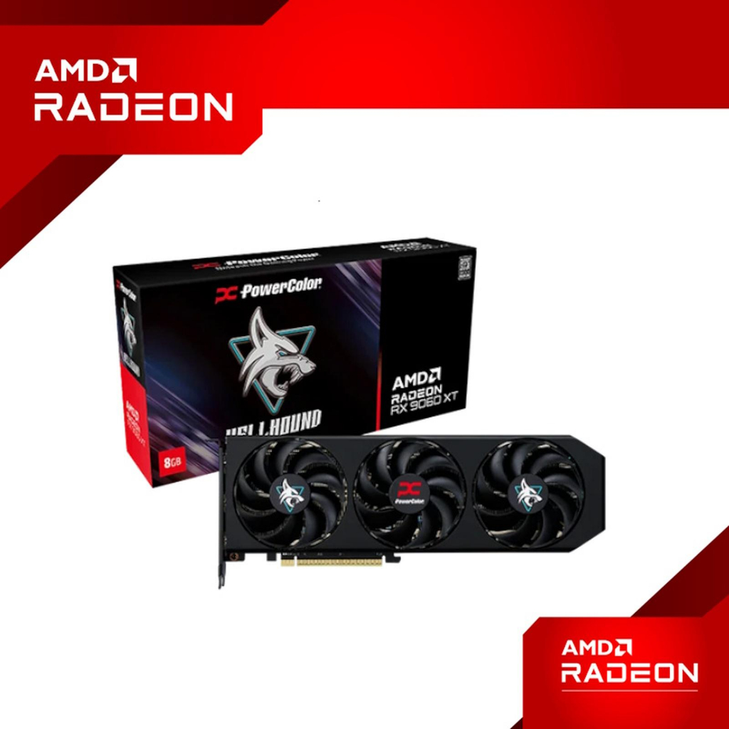 POWERCOLOR RX 9060 XT 8GB HELLHOUND GDDR6 9060XT 8G VGA AMD RADEON
