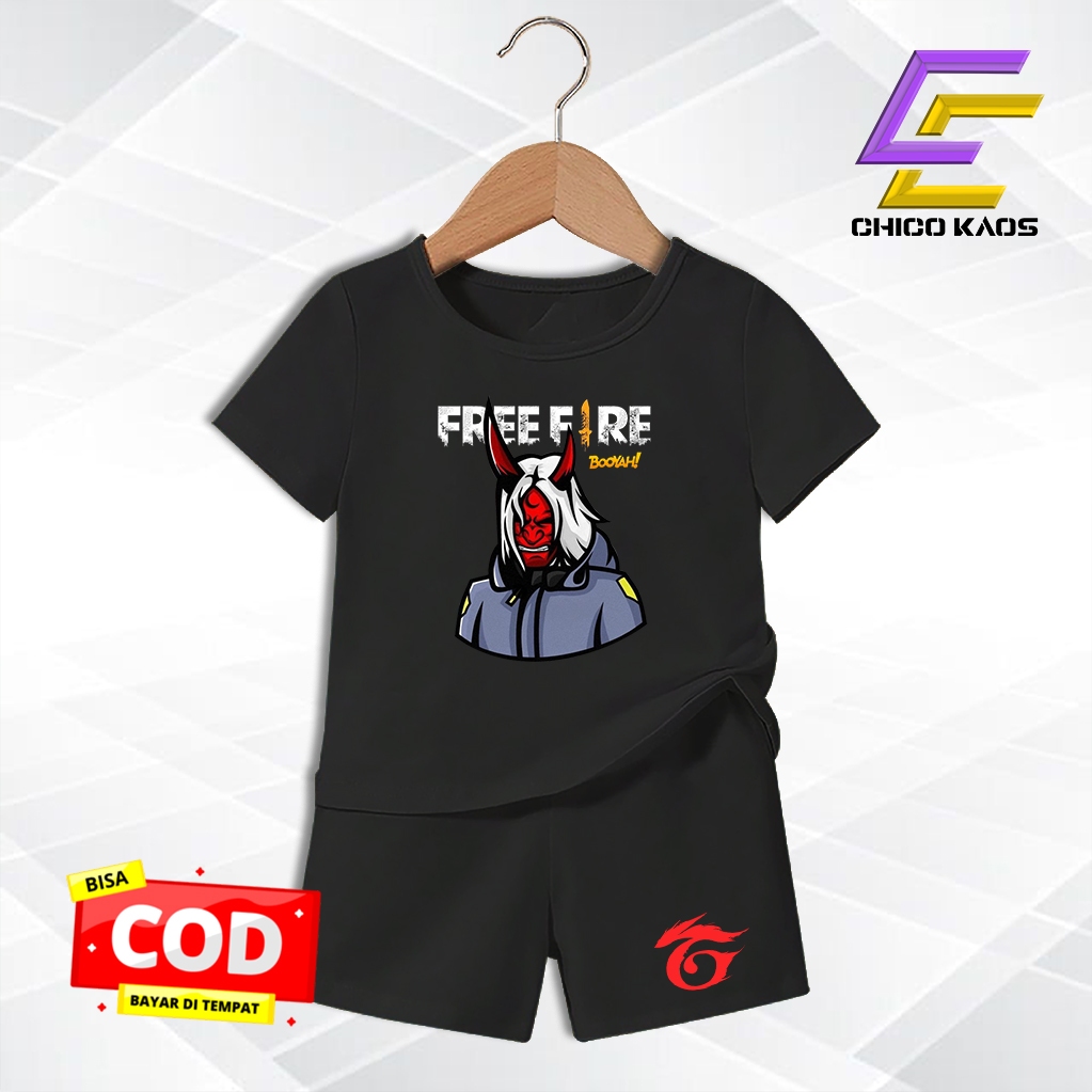 Baju Setelan anak FF bang budi anak Laki-laki  - Kaos Distro Karakter  FF bang budi