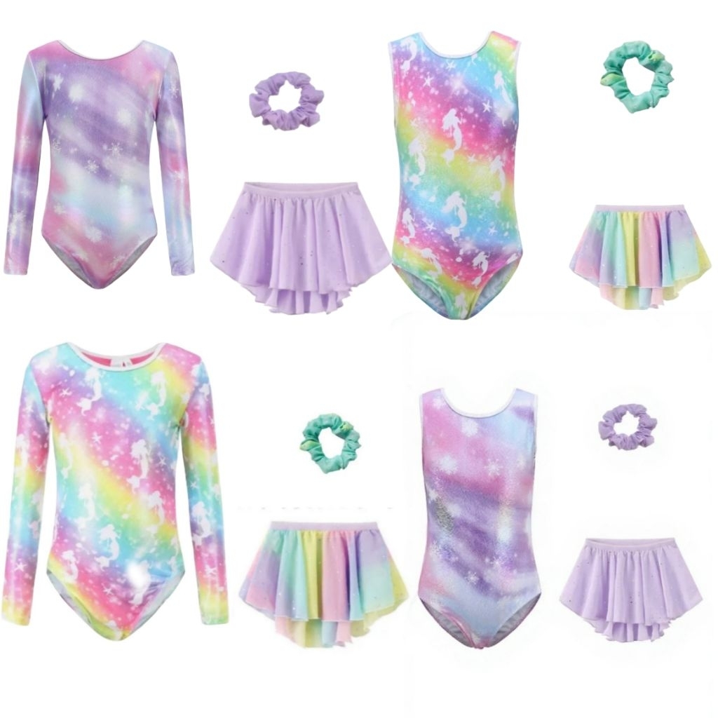 (READY STOCK 173) Leotard Gymnastic anak perempuan baju anak gymnastic baju latihan gymnastic artist