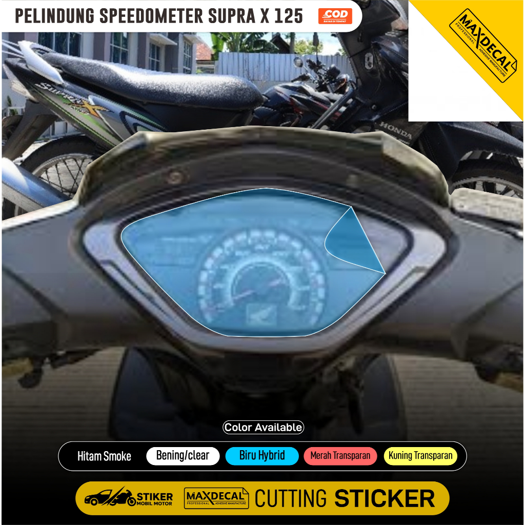 Pelindung Speedometer Supra X 125 Mika Anti Gores Transparan Presisi dan Tahan Lama MAXDECAL