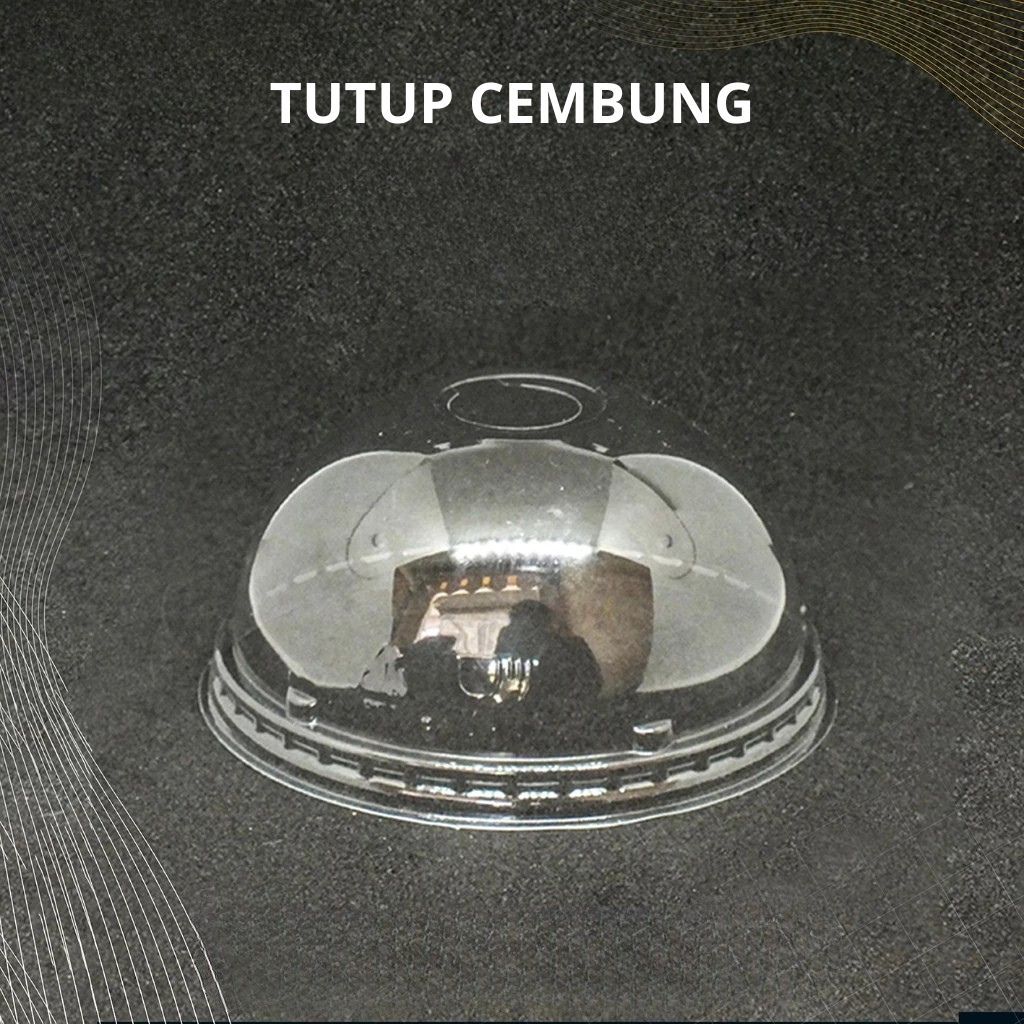 Tutup cembung/dome lid dome untuk cup pp