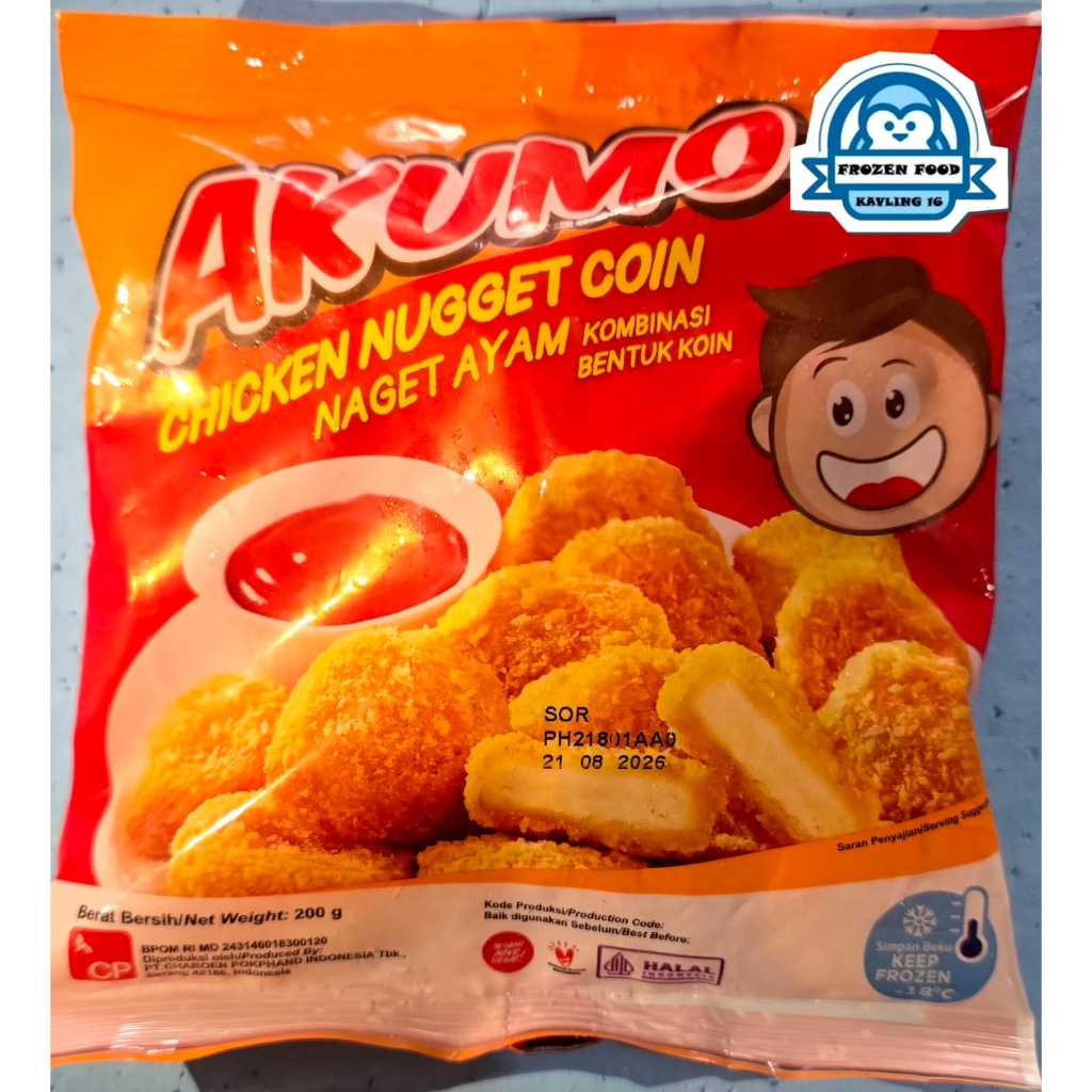 Akumo Chicken Nugget Coin 200Gr / Nugget Koin 200Gr