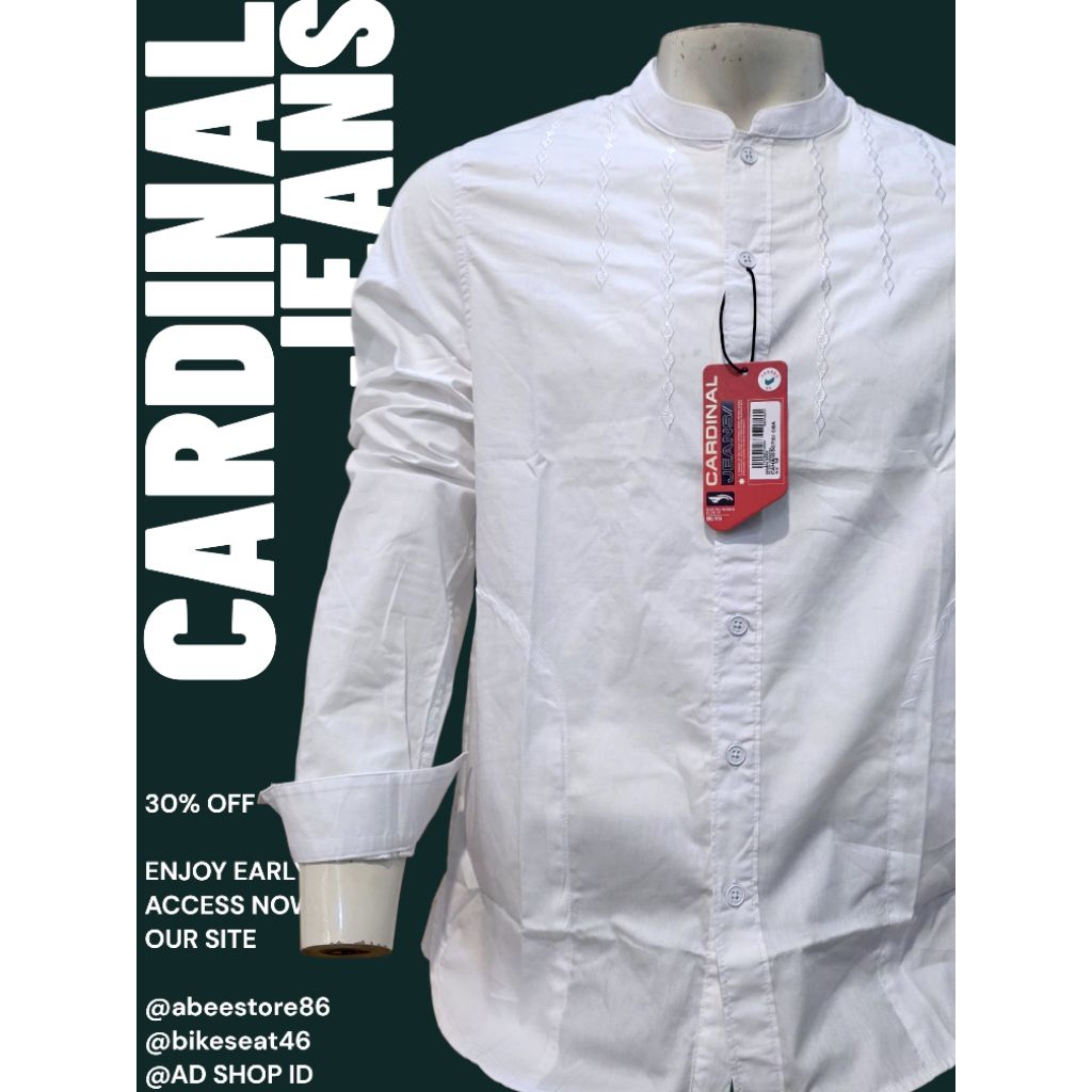 KEMKO PRIA CARDINAL JEANS TANGAN PANJANG SLIMFIT ORIIGINAL