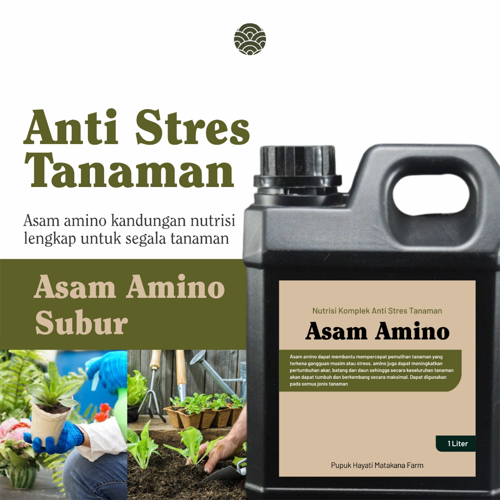 Asam Amino Pupuk Organik Cair Amino Acid Plus ZPT Nutrisi Organik Anti Stres Tanaman