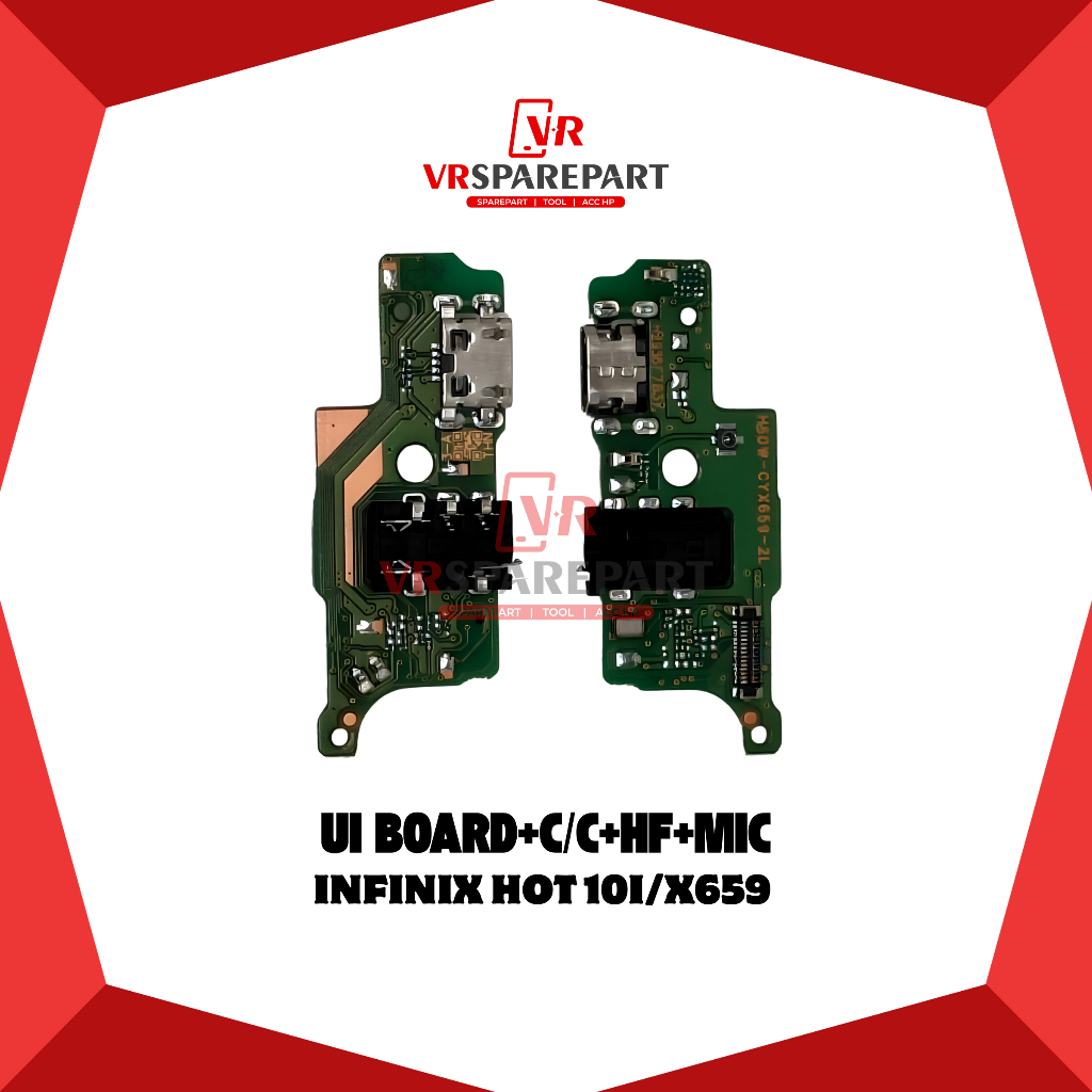 FLEXIBLE PAPAN CAS INFINIX HOT 10I/X659 PAPAN KONEKTOR CAS / CHARGER + HF + MIC