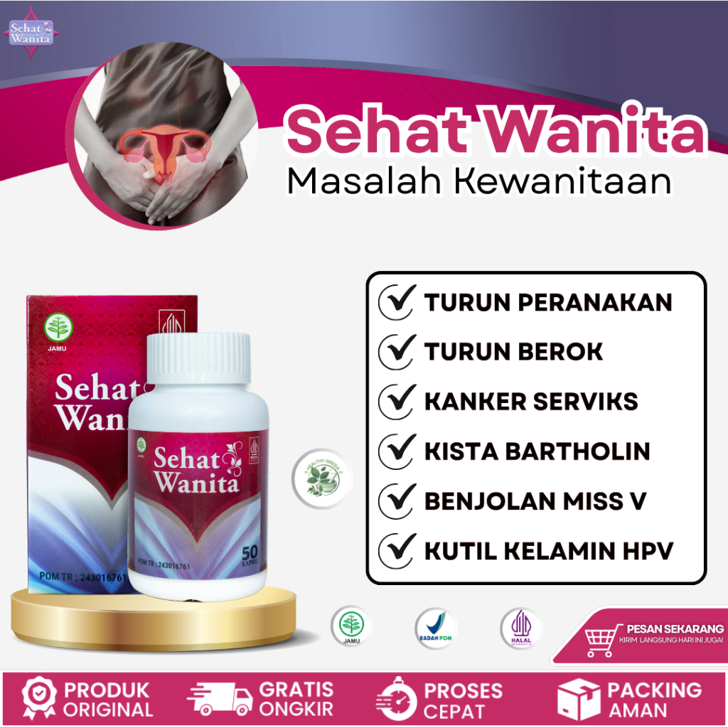 Kapsul Sehat Wanita Obat Turun Perannakan Wanita Turun Berok Wanita Original Sudah Bpom Halal Mui