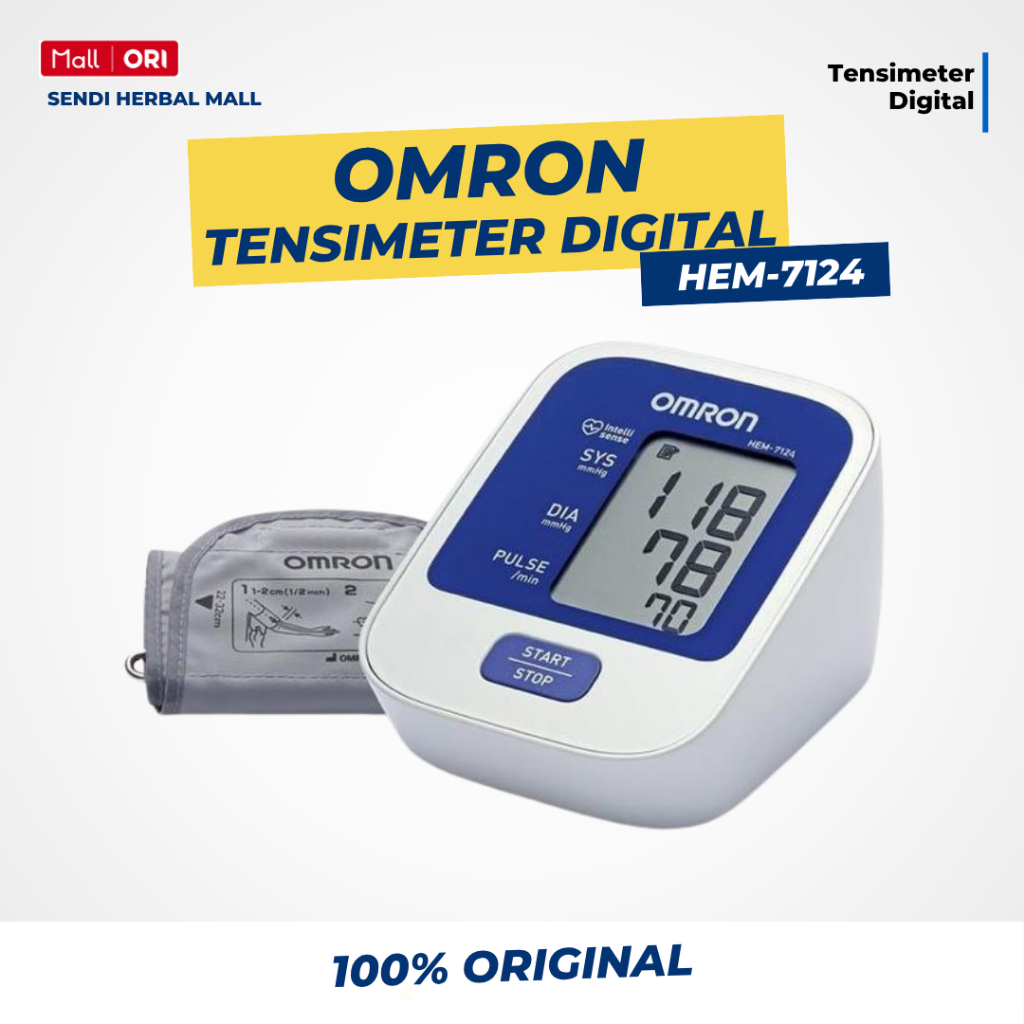 Omron Tensimeter Digital HEM-7124 | Alat Cek Tekanan Darah | tensimeter Omron Hem 7124