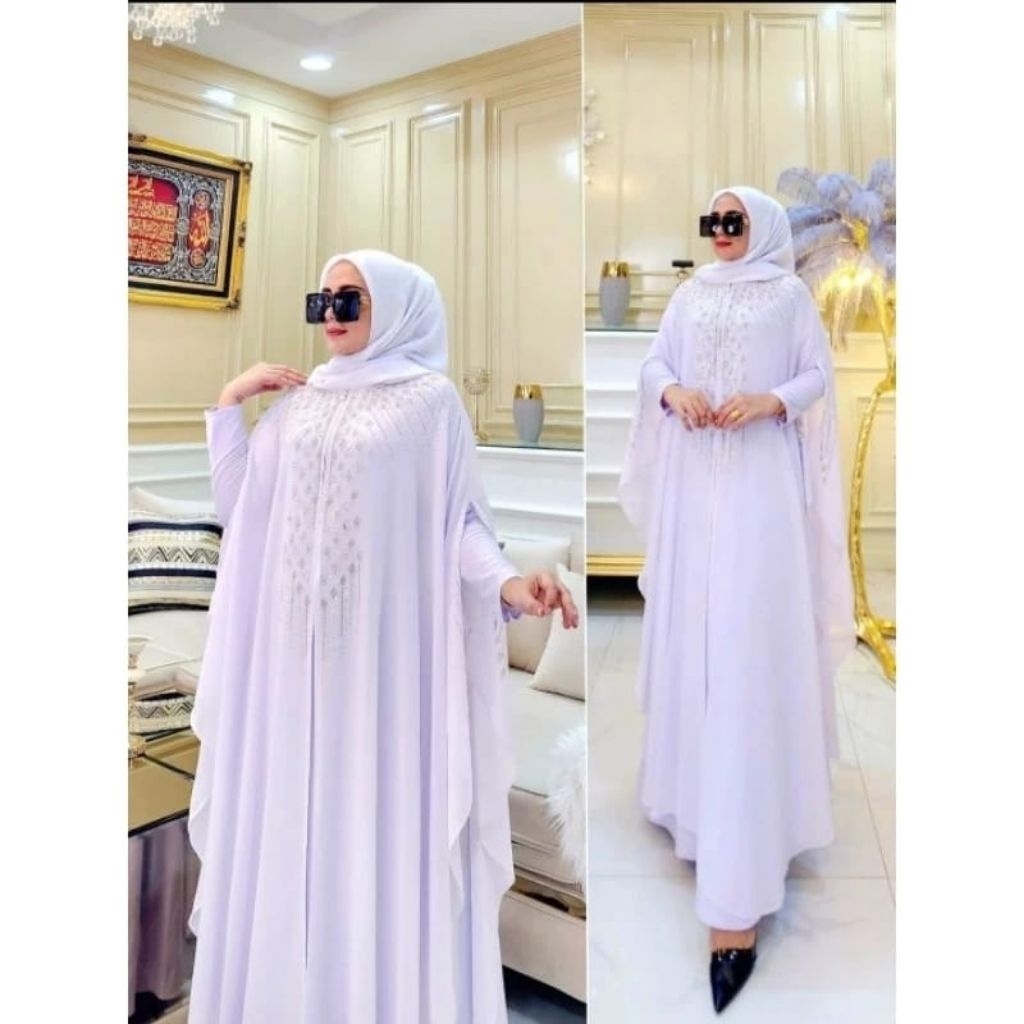 DINDA MUSLIMAH GAMIS ABAYA TURKI MARYAM KAFTAN PAYET VIRAL MEWAH DAN KEKINIAN