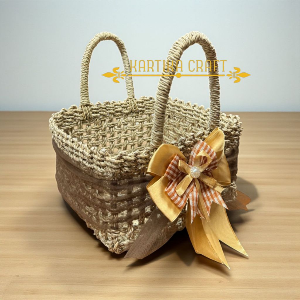 Tas Rara Hampers Pita - Tile Toples 500grm Anyaman Pandan Lilit Natural
