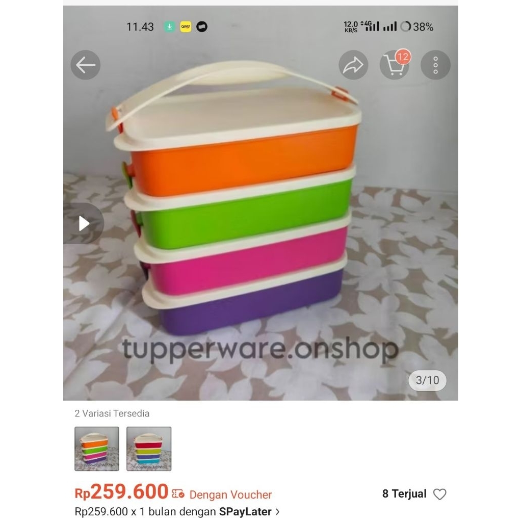 Rantang set Tupperware