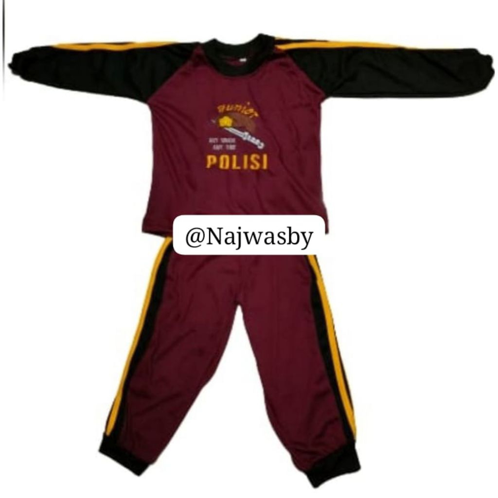 BAJU POLISI ANAK / SETELAN KAOS BAJU ANAK POLISI MARON / BAJU ADAT / BAJU KARNAVAL ANAK