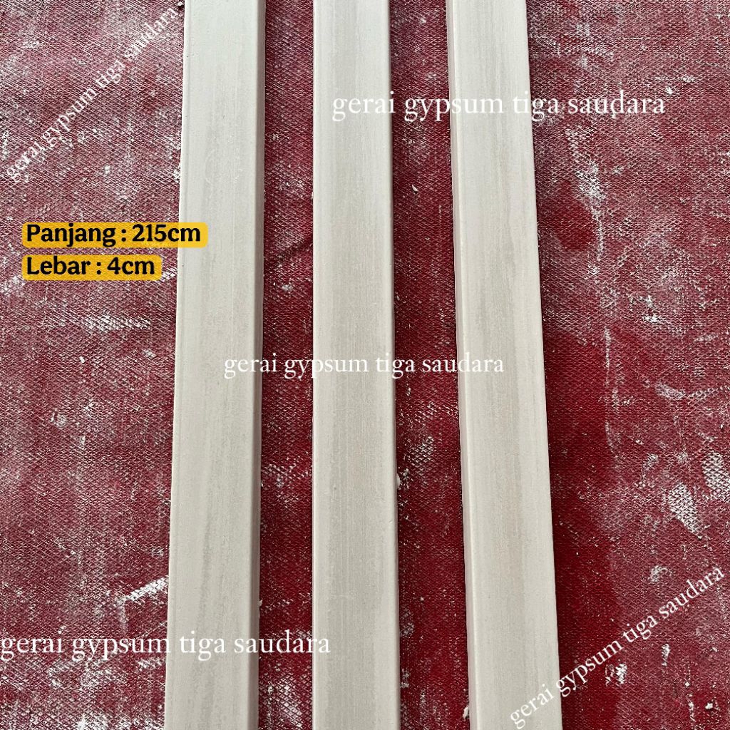 Lis moulding gypsum kotak 4cm - wall moulding gypsum - wall moulding 4cm