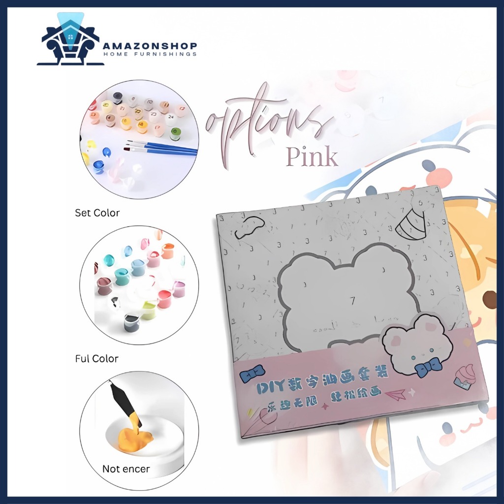 (LC) Set Lukisan Cat Air Buku Gambar Alat Melukis Anak Buku Mewarnai Anak Painting