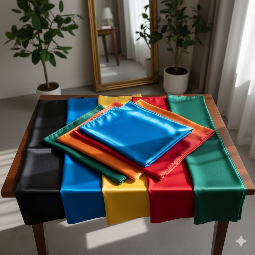 Kain satin clarissa / saten charmuse - lebar 1,2m