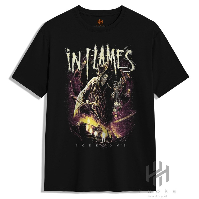 Kaos In FLames HOOKA Distro Premium Kaos Band Metal In FLames
