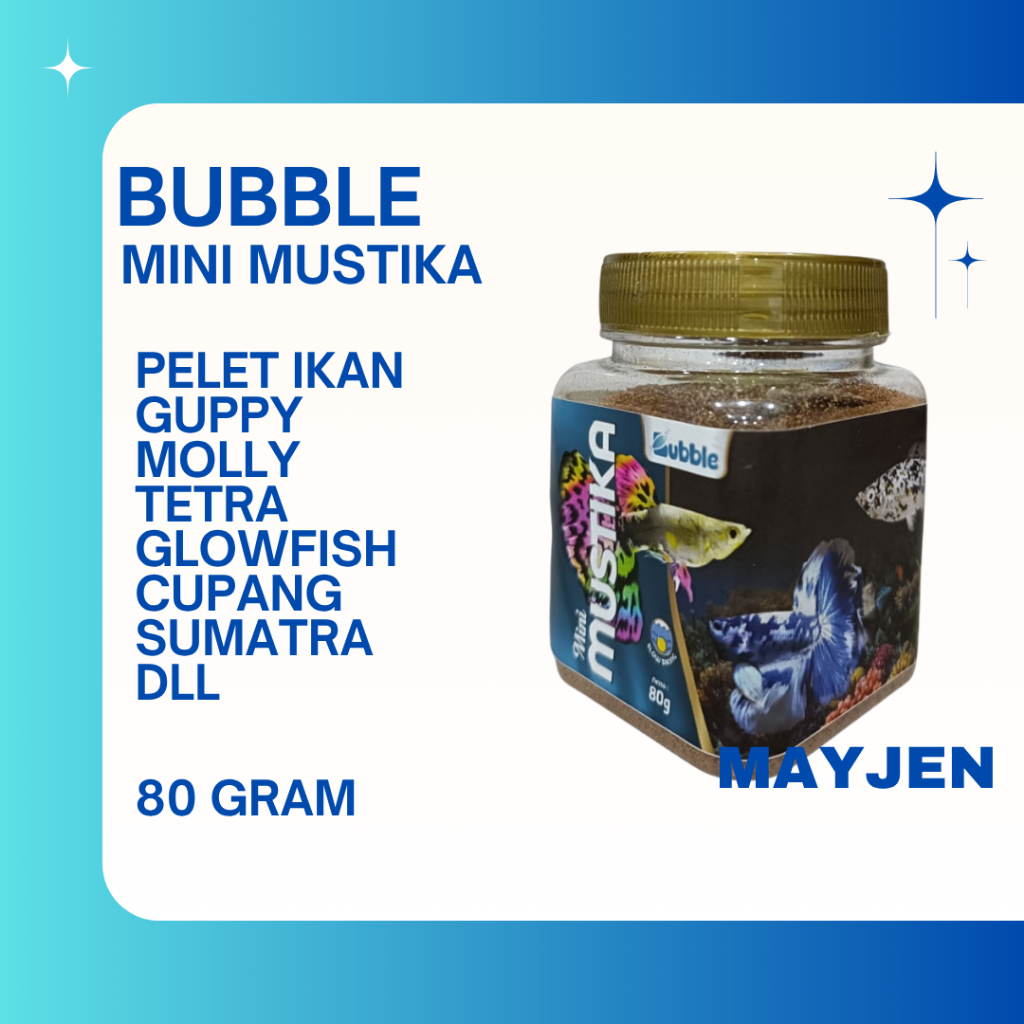 Pelet Ikan Tropis Bubble Mini Mustika 80gr