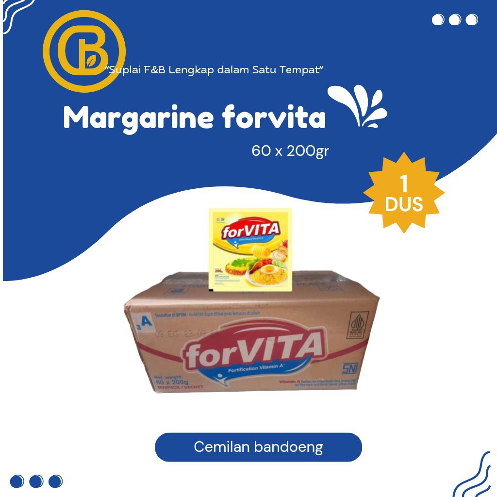 MARGARINE FORVITA 1 DUS 60 PCS X 200GR