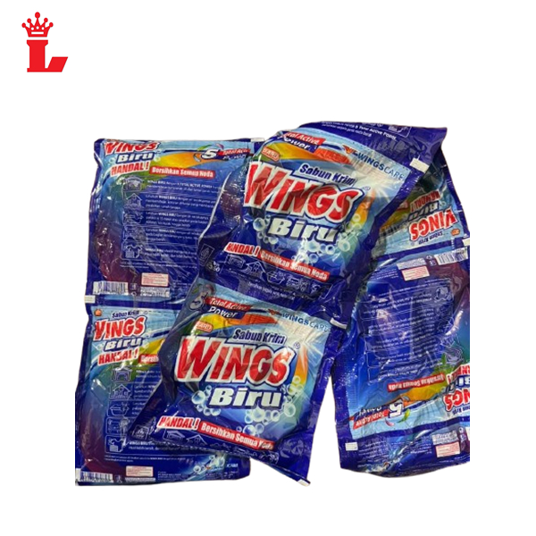 Wings Biru Sabun Krim Detergent 350k [67gr x 5'sachet/renceng]