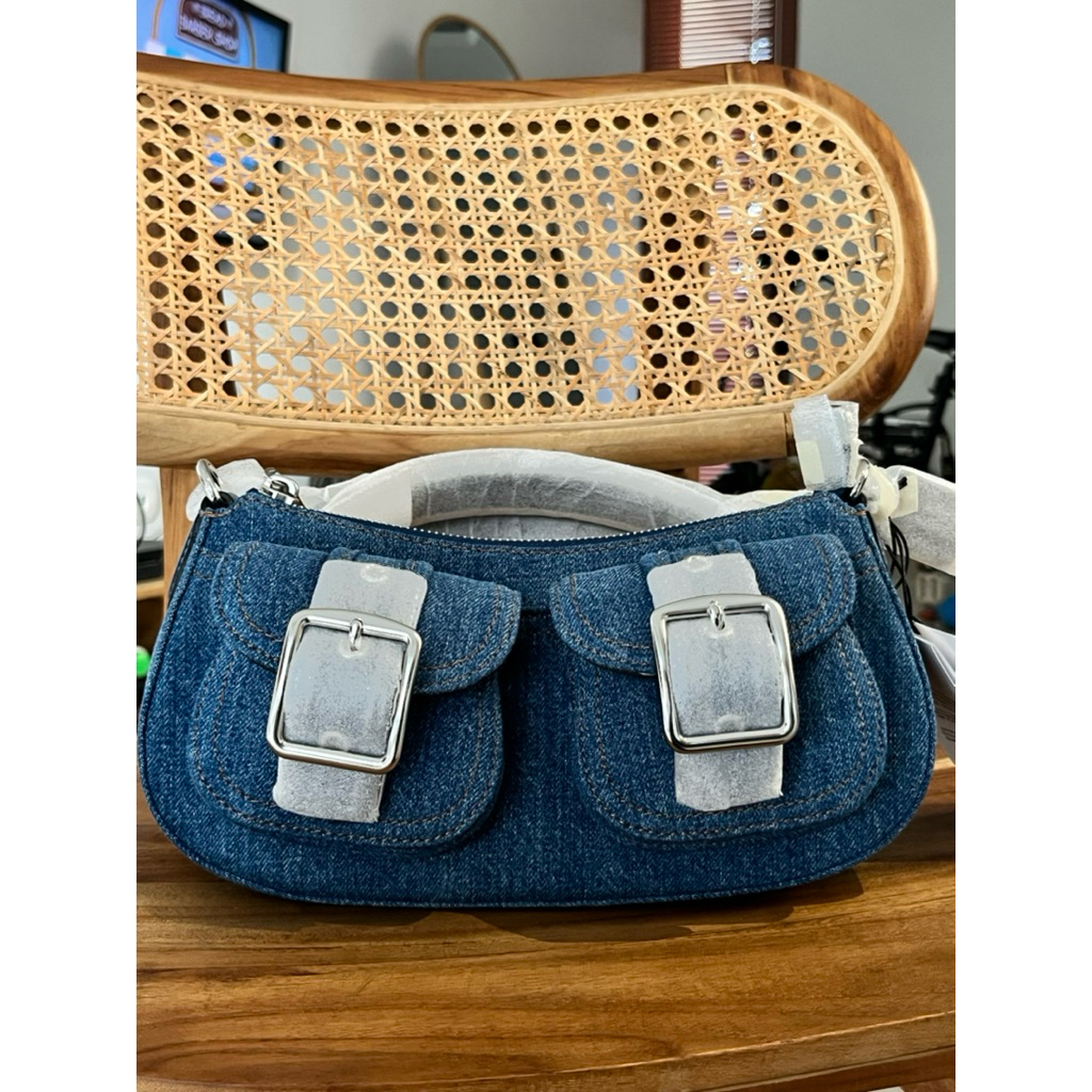 COACH ASTON BLUE DENIM SHOULDER DAN SLING BAG