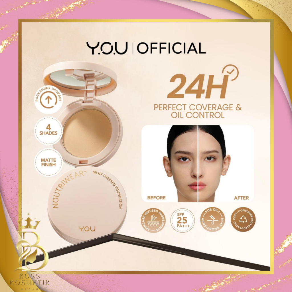 YOU Noutriwear+ Silky Pressed Foundation | Bedak Padat YOU