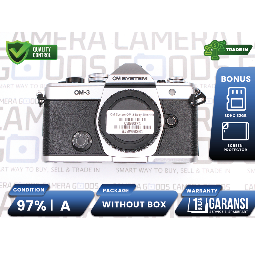 Kamera OM SYSTEM OM-3 Mirrorless Camera Second Bekas Grade A / Olympus OM3 - C250274