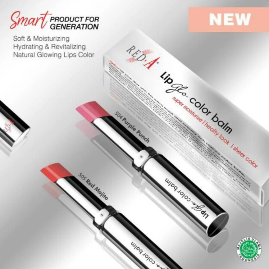Red A Lip Glow Lip Balm Bibir Super Moisturize 3in1 Merawat Bibir Melembabkan