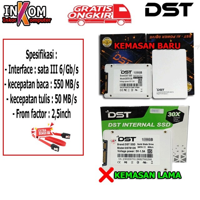 SSD DST / UNIX 128Gb/256GB 2.5 INCH SATA