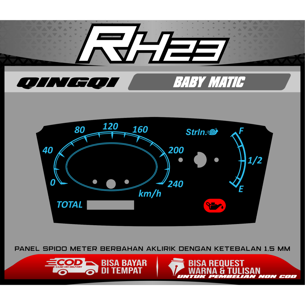 PAPAN SPEEDOMETER COSTUM QINGQI BABY MATIC