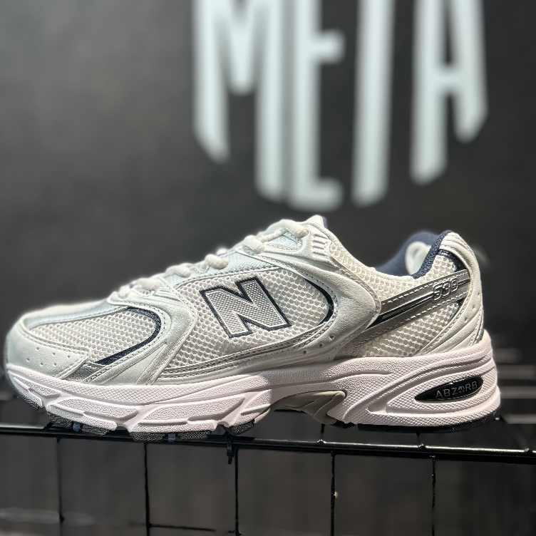 NB 530 NB530 White Silver Navy Sepatu Sneakers Authentic Retro Running Mesh Sepatu Unisex Terbaru 20