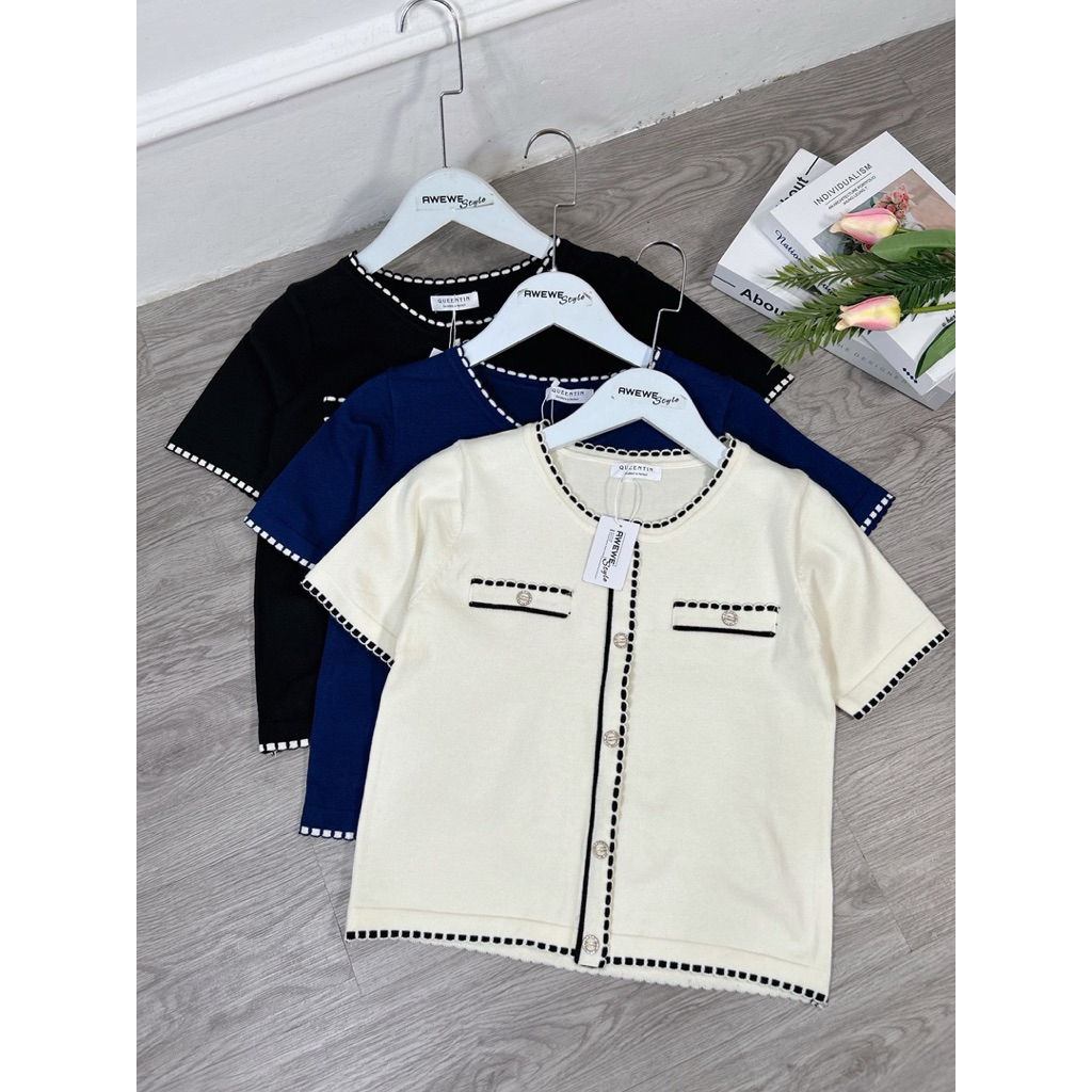 Teyvra Knit / Atasan knit wanita lengan pendek