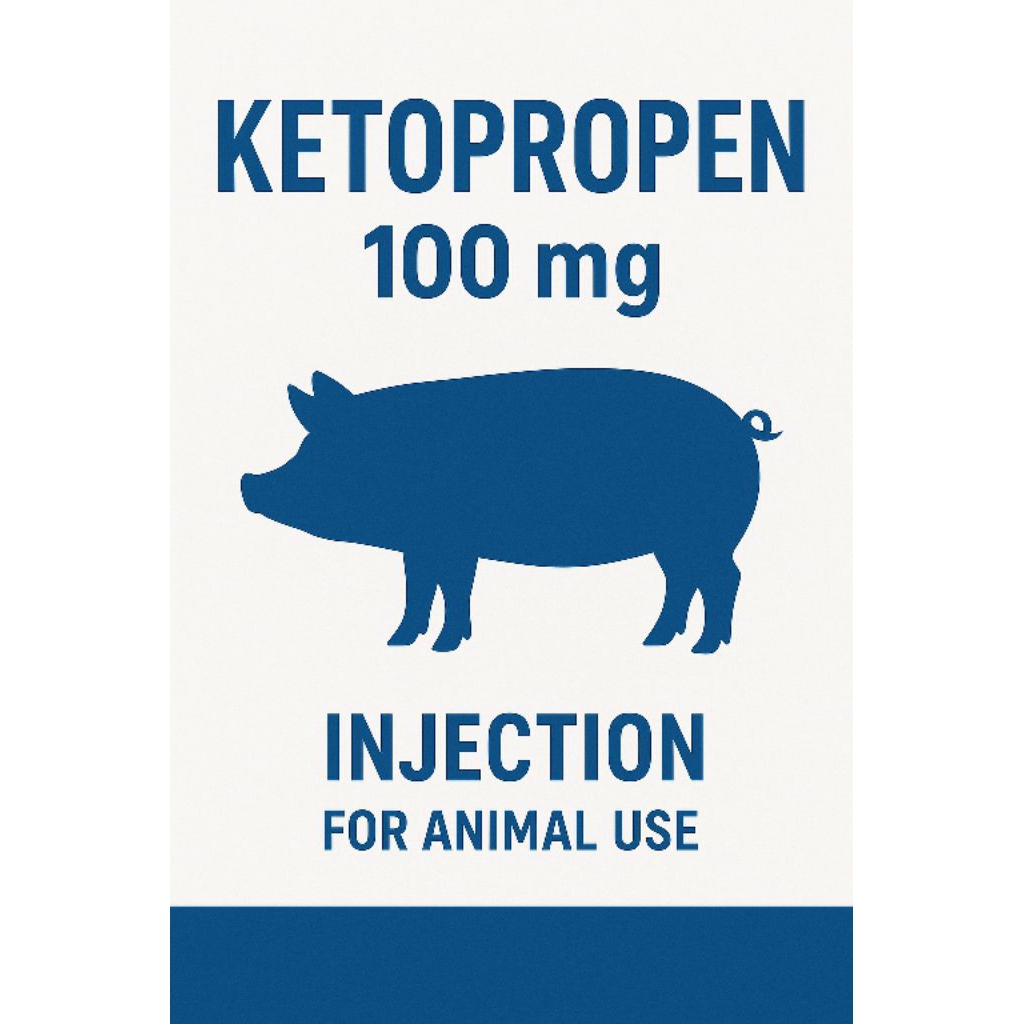 Ketopropen 100mg mengatasi Demam pada Babi dan Sapi Kemasan 10ml