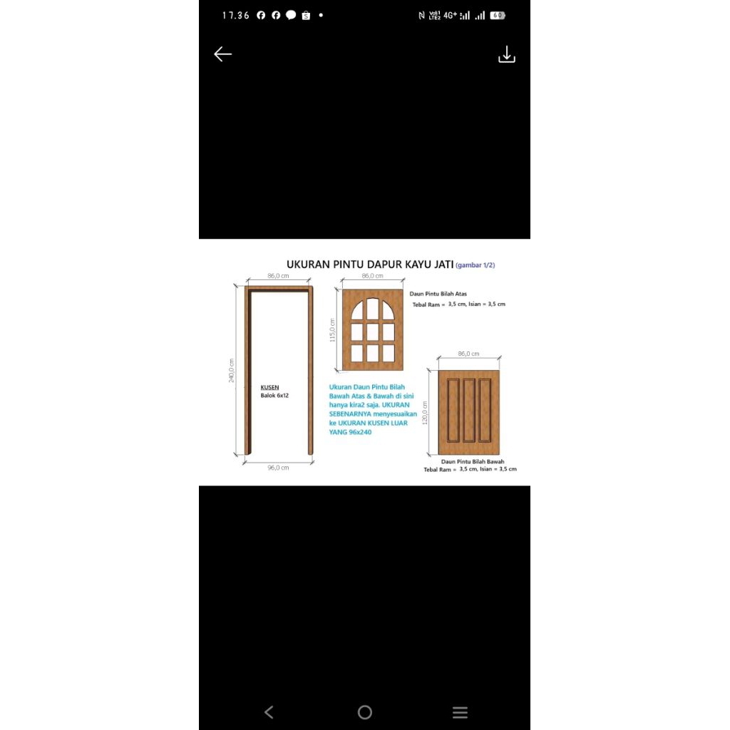 pintu dan kusen jati