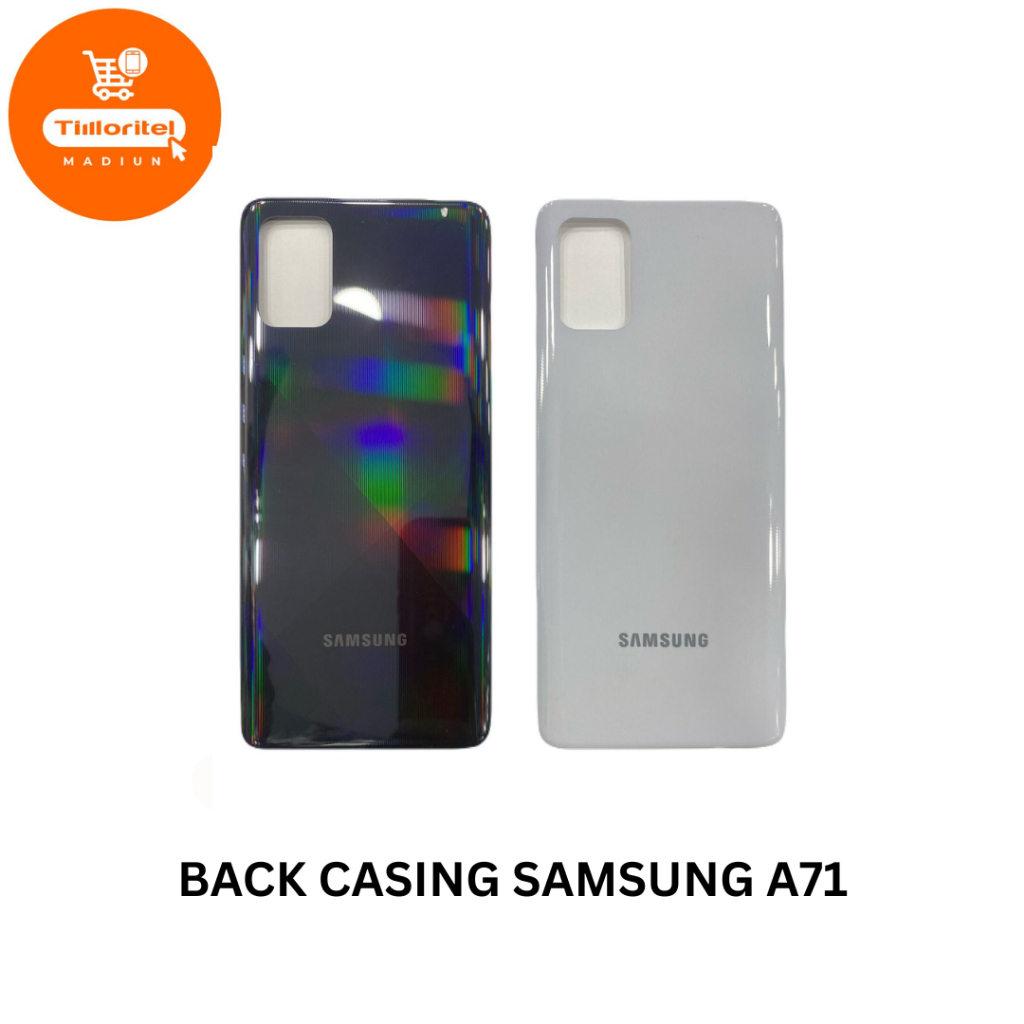 BACK CASING COMPITABLE SAMSUNG A715/A71 BLACK/TUTUP BELAKANG SERASI SAMSUNG A71