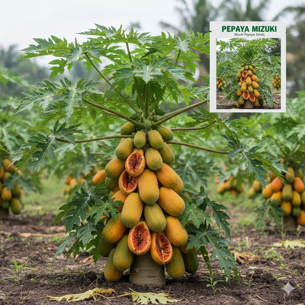 Benih pepaya California madu unggul cepat berbuah