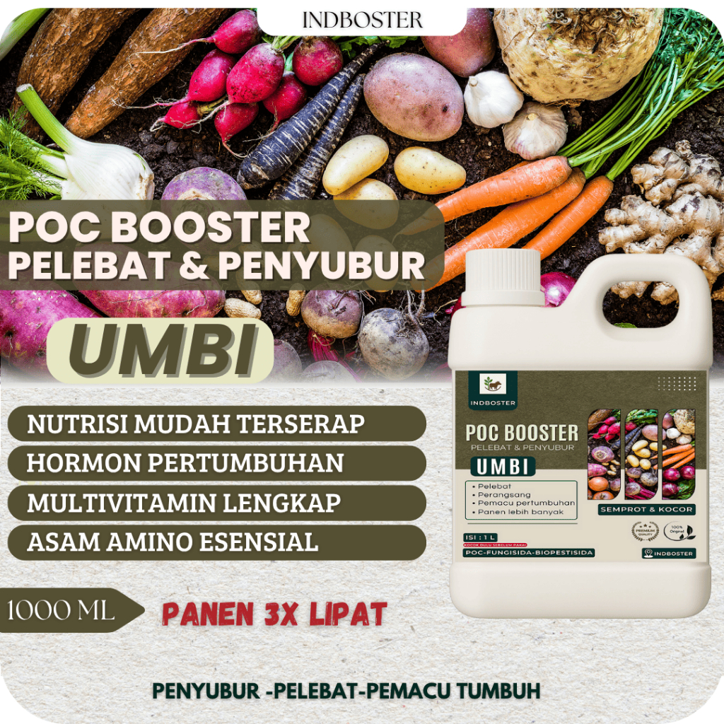 Pupuk Pembesar Umbi Jalar Bawang Merah Singkong Kentang Jahe Wortel / Pupuk Perangsang Akar Umbi
