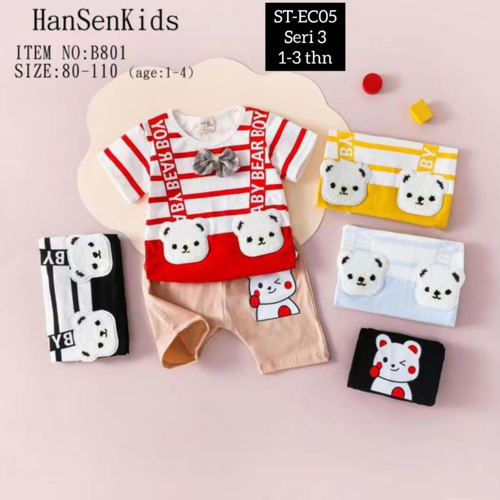 Baju setelan anak Han Sen Kids 1-3 tahun