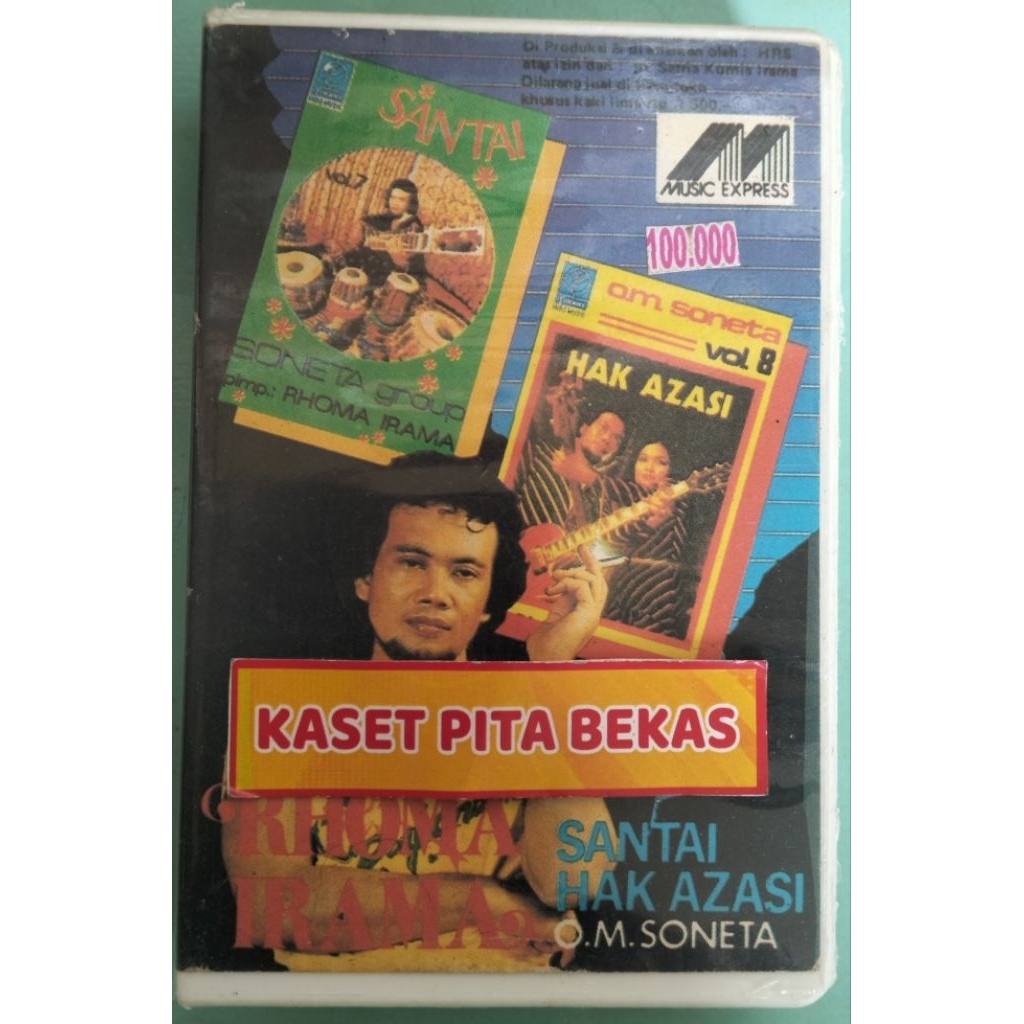 kaset pita bekas dangdut Rhoma irama ost santai hak asasi